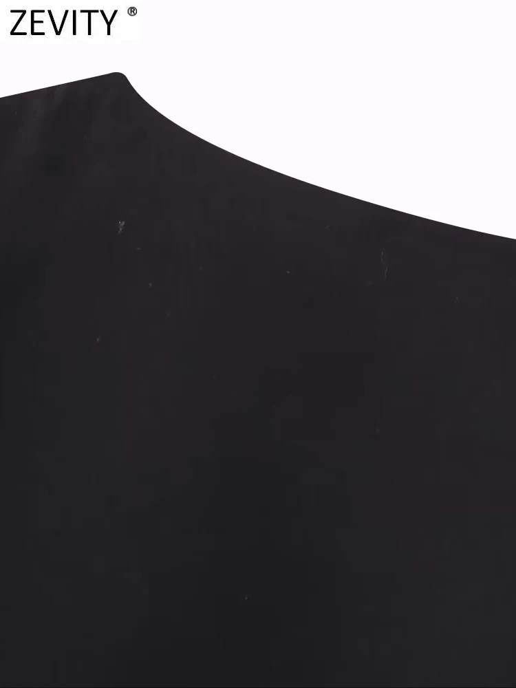 Zevity เสื้อกั๊กปักลายดอกไม้สั้นคอวีแนววินเทจสำหรับผู้หญิงเสื้อแขนกุดลำลองคาร์ดิแกนเสื้อโค้ทเสื้อกั๊ก CT5322