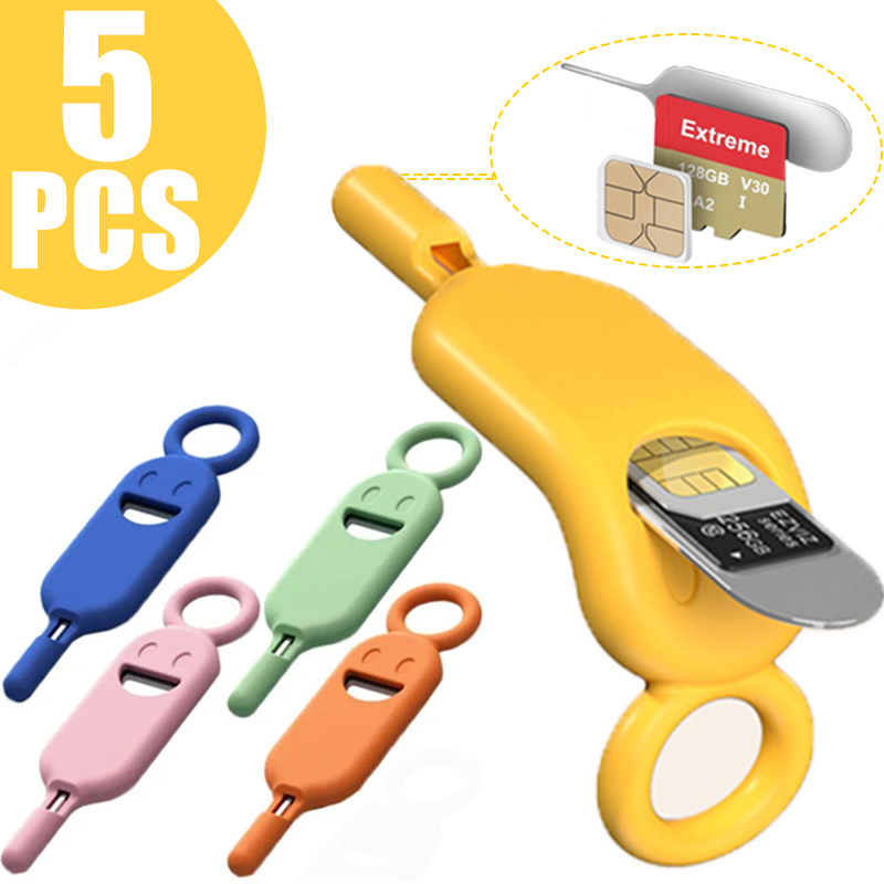 5-1 Stück SIM-Karte Auswurf nadel Nadel mit Aufbewahrung koffer Universal fach offene Nadel für iPhone 15 14 13pro Samsung ID-Karte Auswerfer-Tool