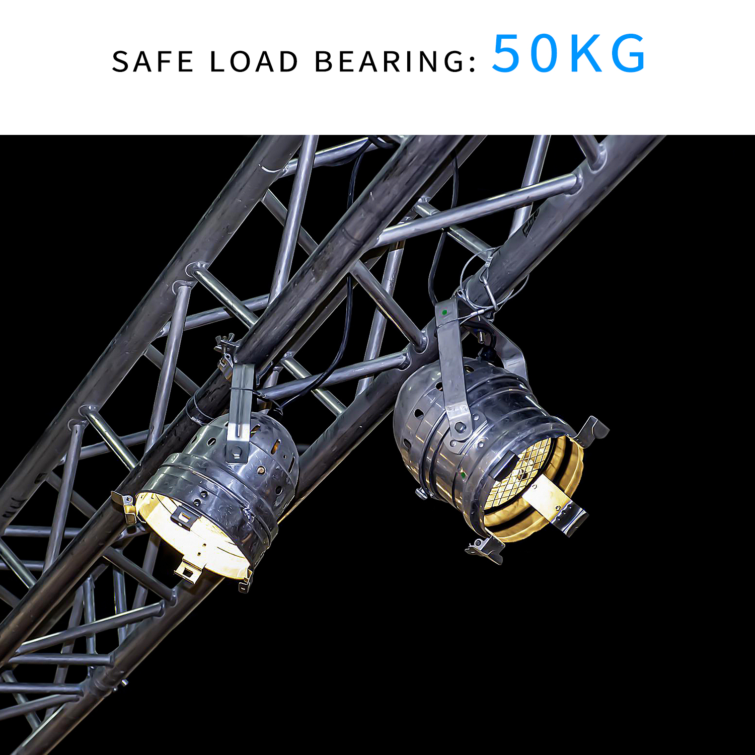 10 ピース/ロットalumimun合金舞台照明クランプハンガーフックブラケットヘビーデューティフックシアター照明 48-51 ミリメートル 100 キロステージライトフック