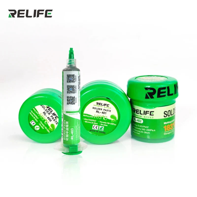 RELIFE Tin Soldering Paste Sn63 Pb67 183 Degree Medium Temperature No-Clean Flux Rosin For BGA PCB SMT Reballing Welding Repair