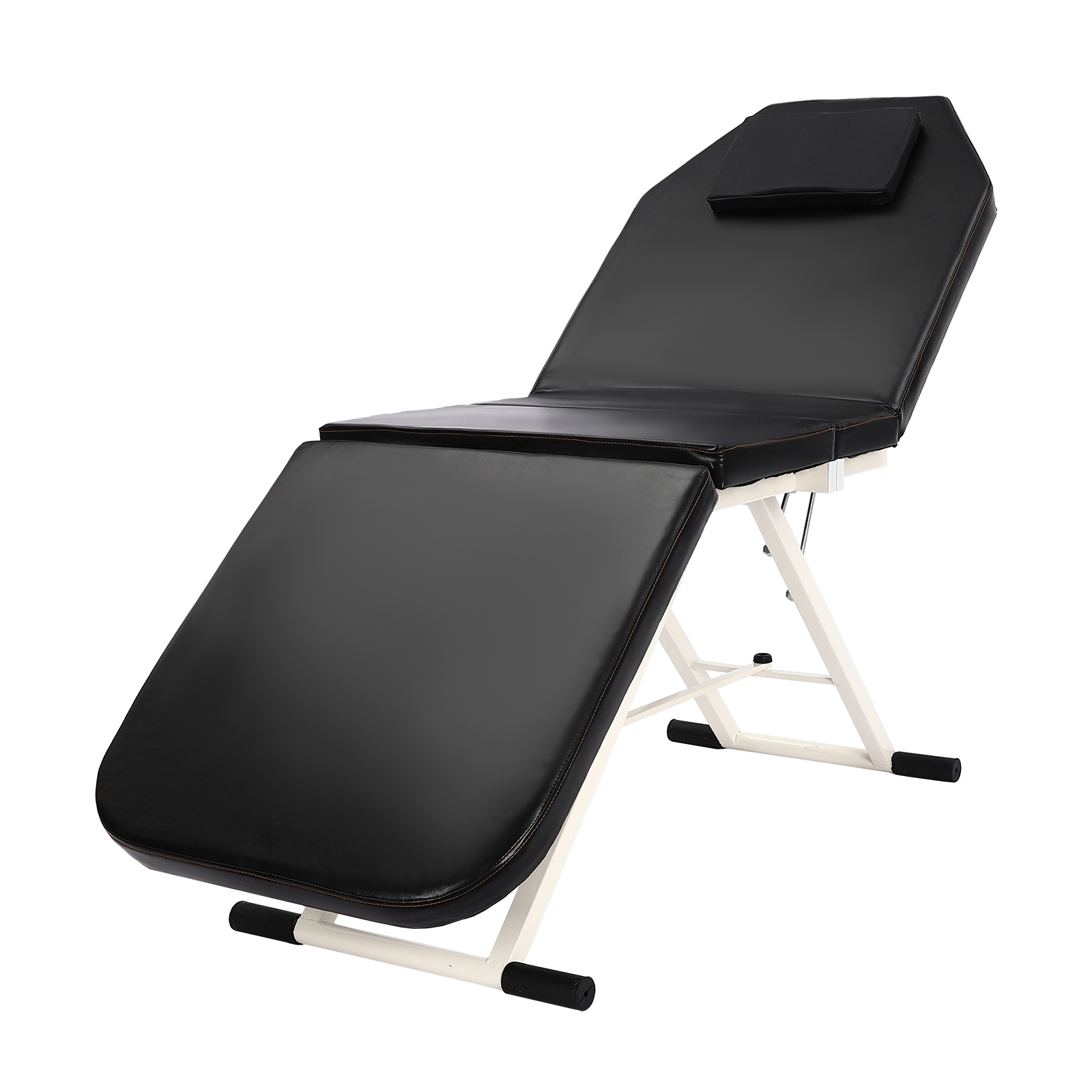 Lit de Énergie Pliant avec Oreiller, Flexible, Portable, Cosmétique de miles pour Spa, Tatouage, 3 Sections
