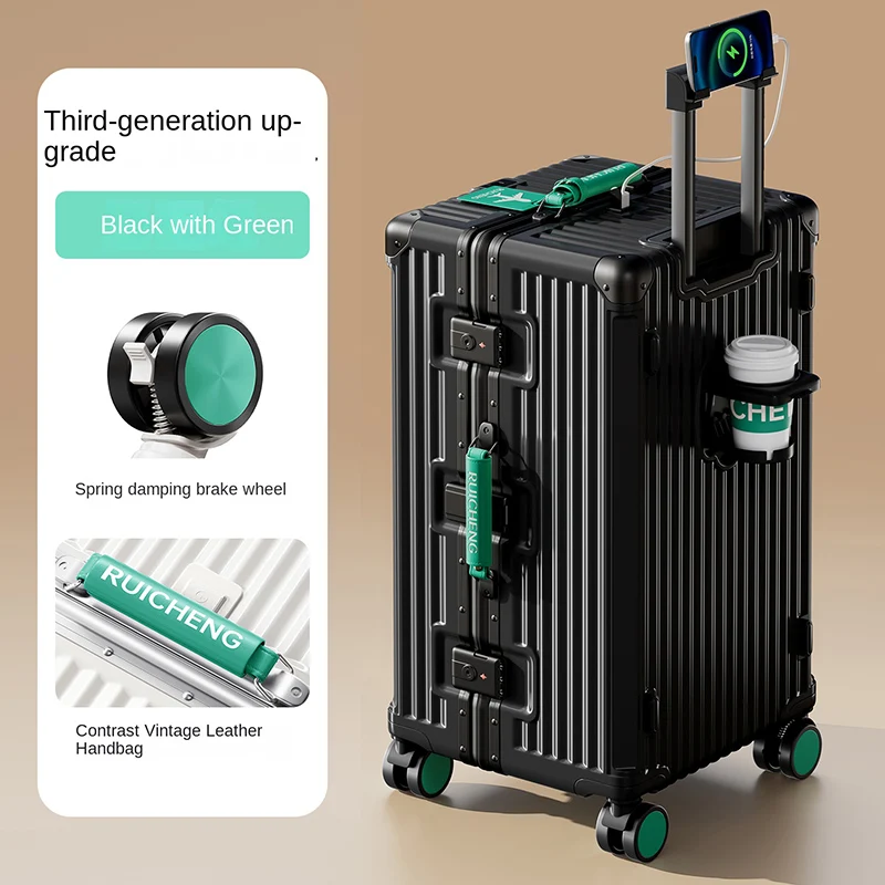 28/30/32 Zoll Reisekoffer Große Kapazität Neuer starker und langlebiger verdickter PC-Aluminiumrahmen Trolley-Koffer 20'' Träger
