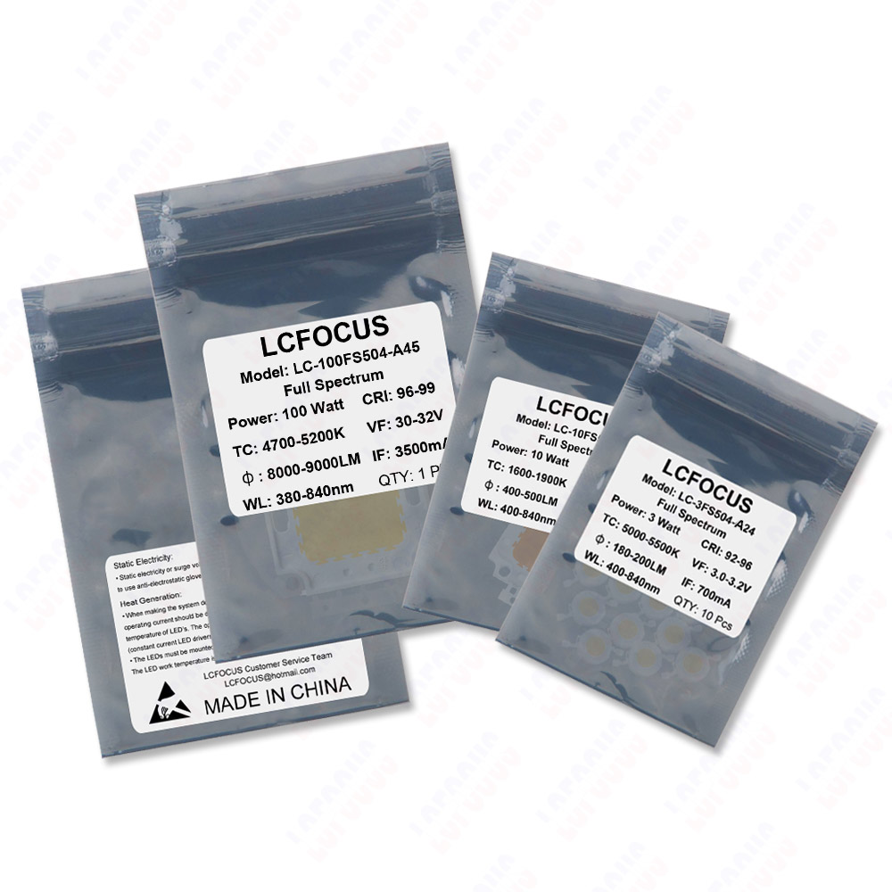 1W 3W 5W 10W 20W 30W 50W 100W 成長 LED 成長チップ フルスペクトル 太陽光 380-840nm 観葉植物 野菜 花 果物 水族館 アート ギャラリー 展示ホール