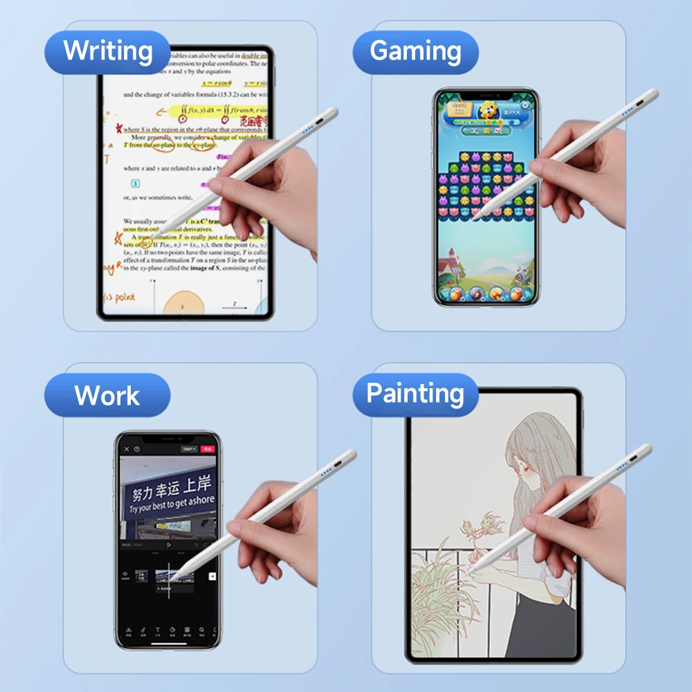 Lápiz óptico para teléfono inteligente Android, tableta, accesorios para iPad, iPhone, bolígrafo táctil universal con estuche para lápices, puntas de lápiz