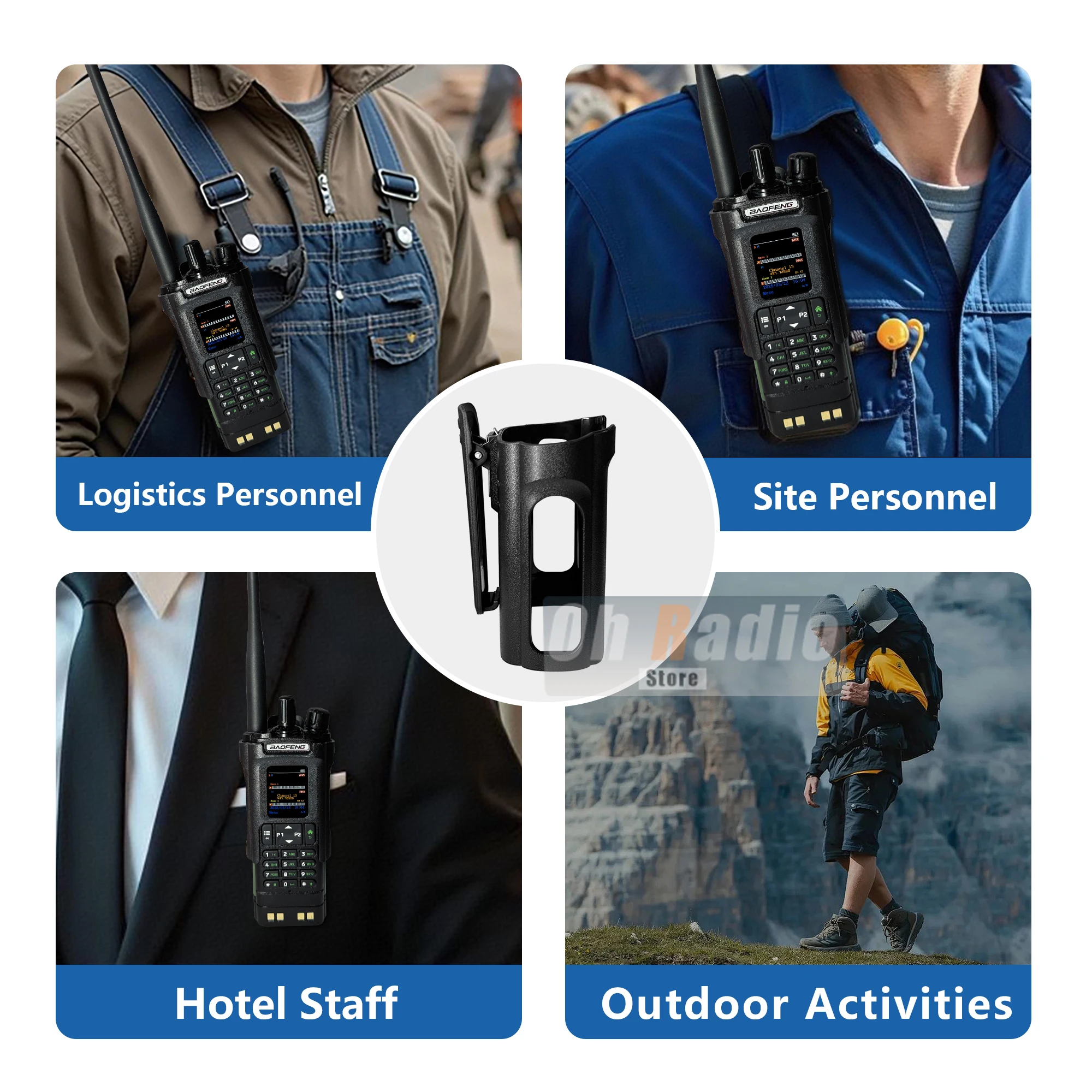 Baofeng UV-32 Walkie Talkie Riemclip Hoster Originele DM-32 Riemholster Riemhouder Case met Clip Voor DM32UV Ham Twee Manier Radio