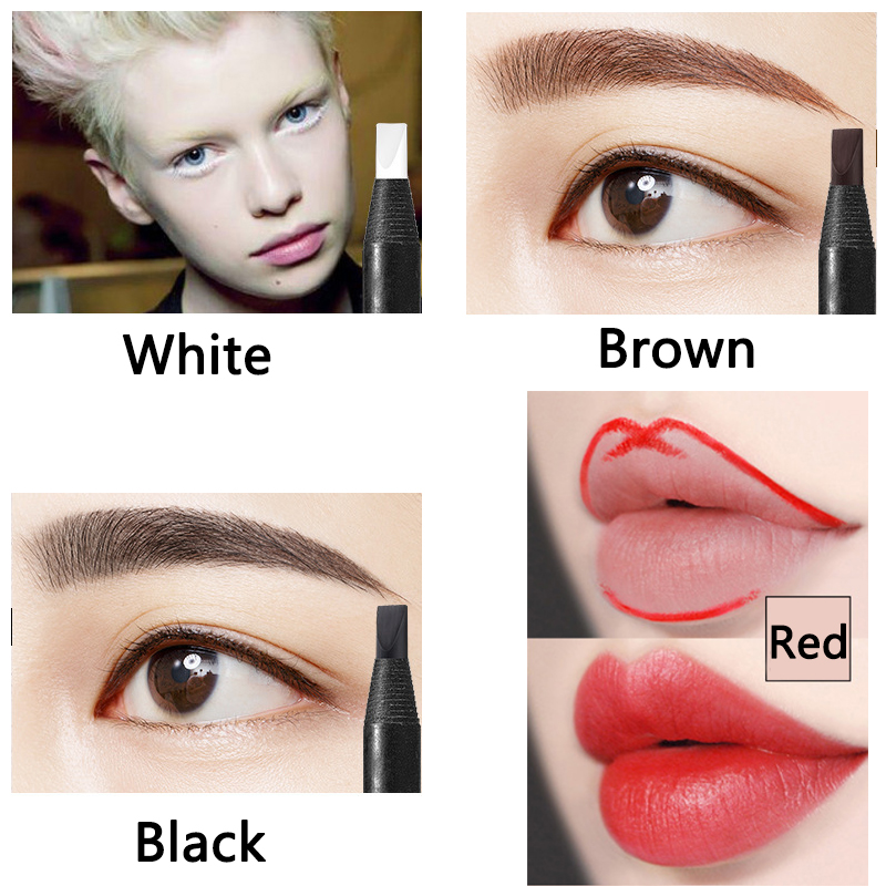 Lápiz Microblading profesional, lápiz permanente para cejas rojo, tatuaje, tinte artístico resistente al agua, maquillaje, lápiz para cejas, potenciadores cosméticos