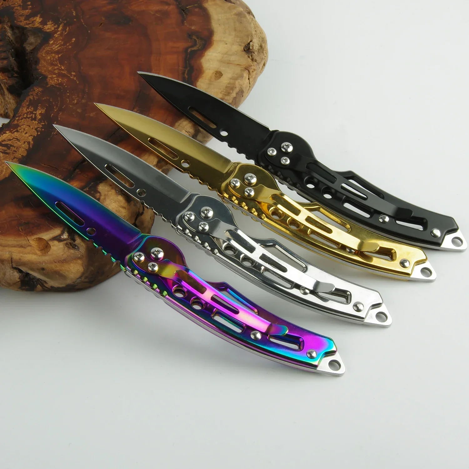 Coltello pieghevole portachiavi in acciaio inossidabile Coltello da trasporto per esterni Coltello da tasca affilato a specchio Coltello da frutta Coltello pieghevole