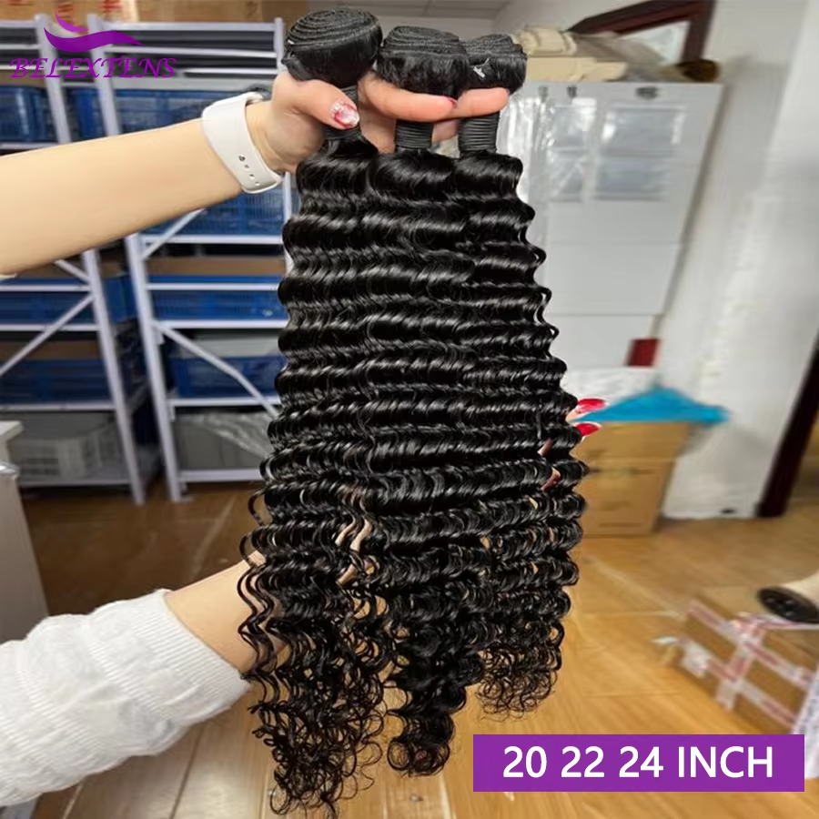 Fasci di capelli umani Tissage a onda profonda 20 fasci da 22 pollici fasci brasiliani 1/3/4 pezzi estensioni dei capelli umani consegna 3 giorni Francia