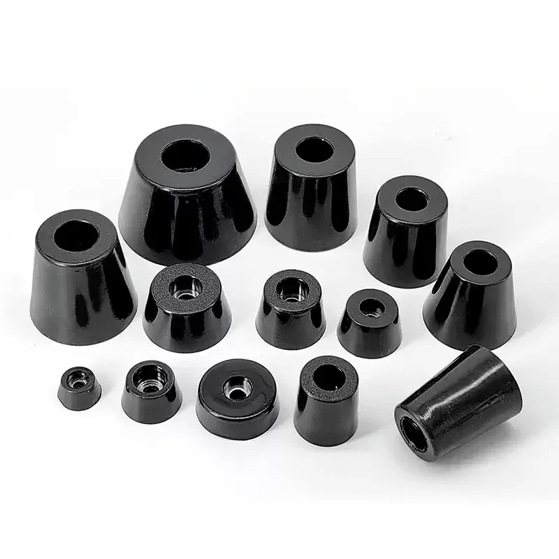 ยางฟุตสีดําตารางเท้า Pad เก้าอี้ Protector Shock Stand Absorber ฝาครอบกันลื่นตู้ด้านล่างแผ่นเฟอร์นิเจอร์ขา