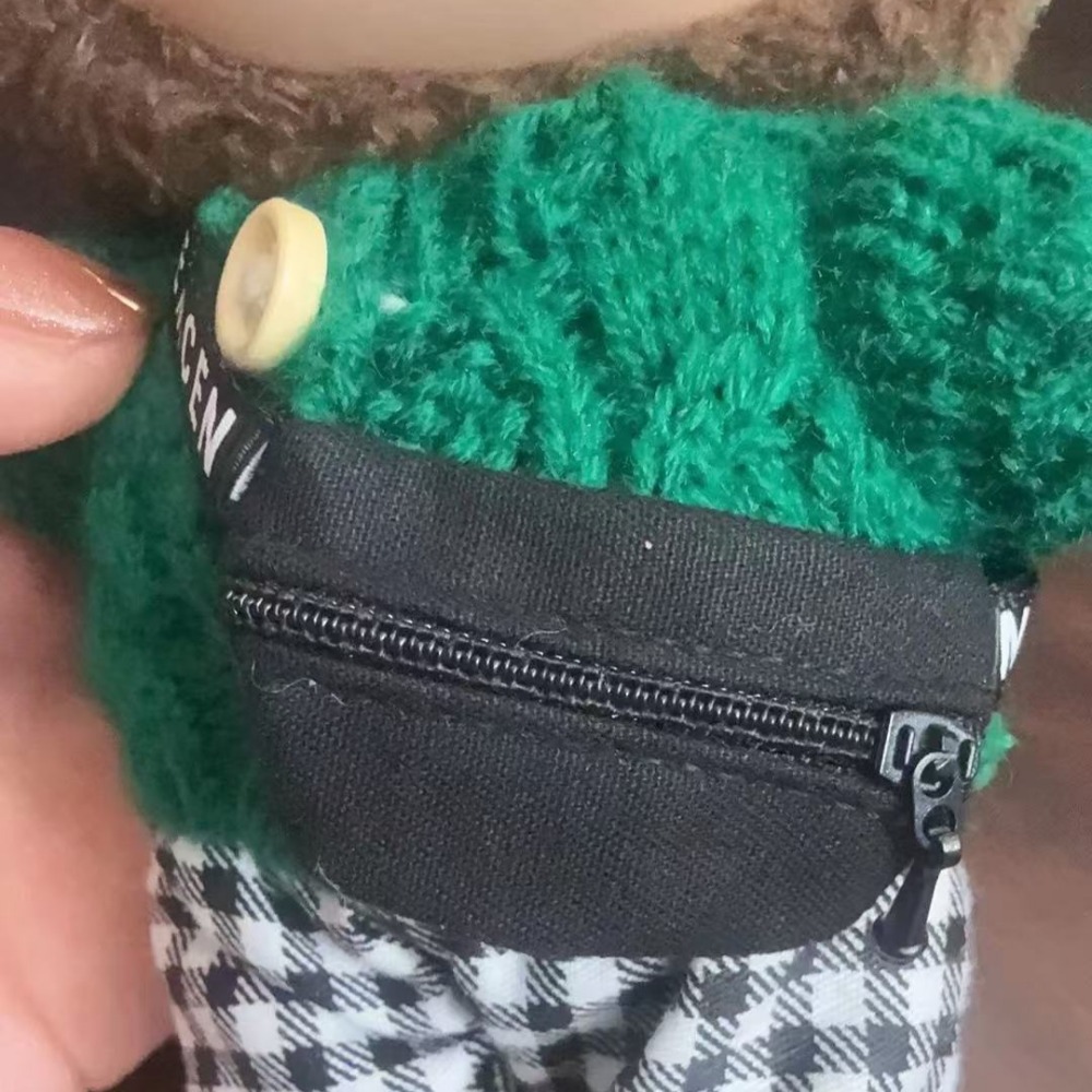 17 cm V1 V2 Labubu Crossbody Tas Leuke 1/6 1/8 1/12 BJD Poppen DIY Heuptassen Leuke 15 cm Idool Pluche Pop Accessoires Heuptas Gift