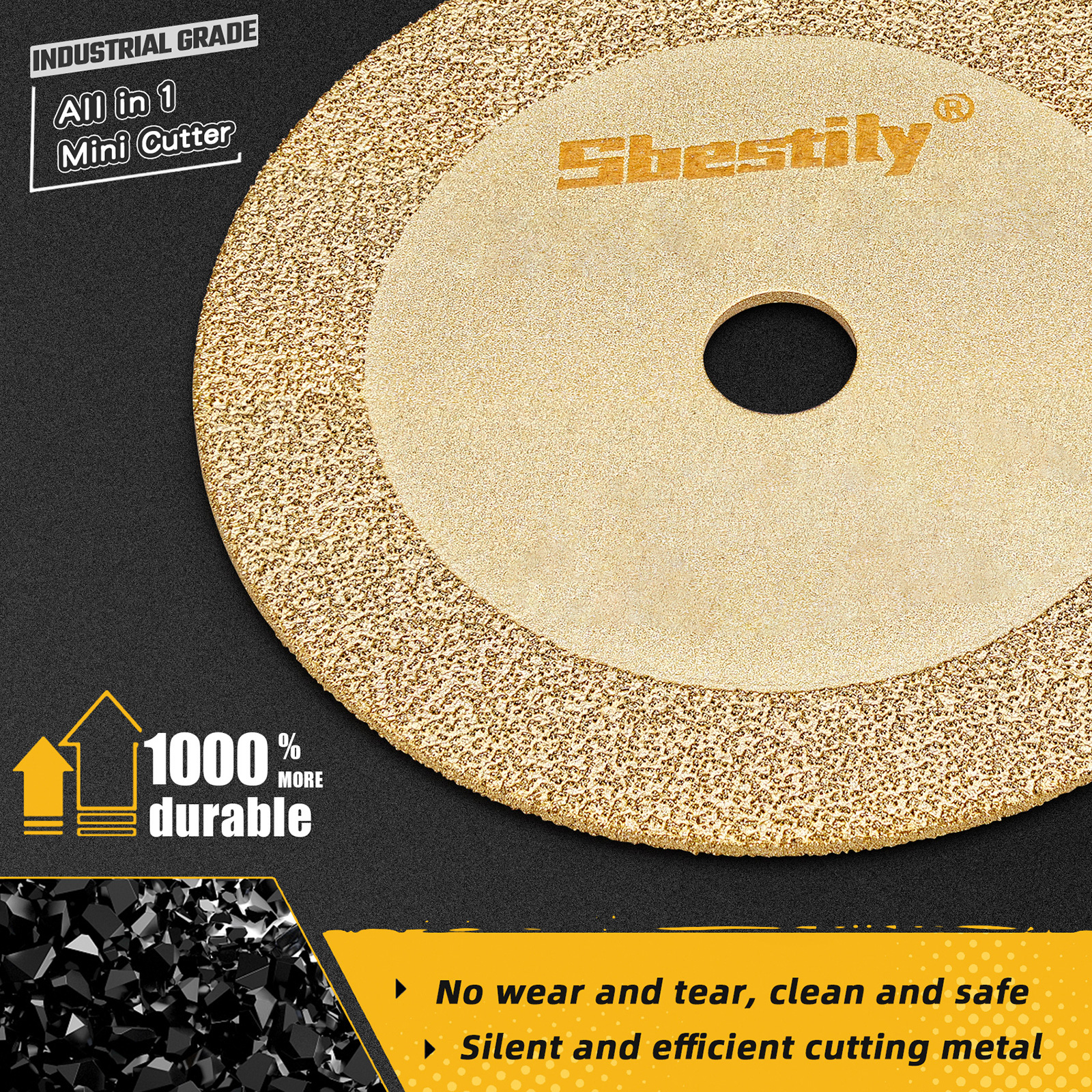 Rueda de corte de diamante de 76mm, disco de molienda de 3 ", Mini hoja de sierra Circular para cortar Metal, acero inoxidable, Pvc, madera, vidrio y cerámica