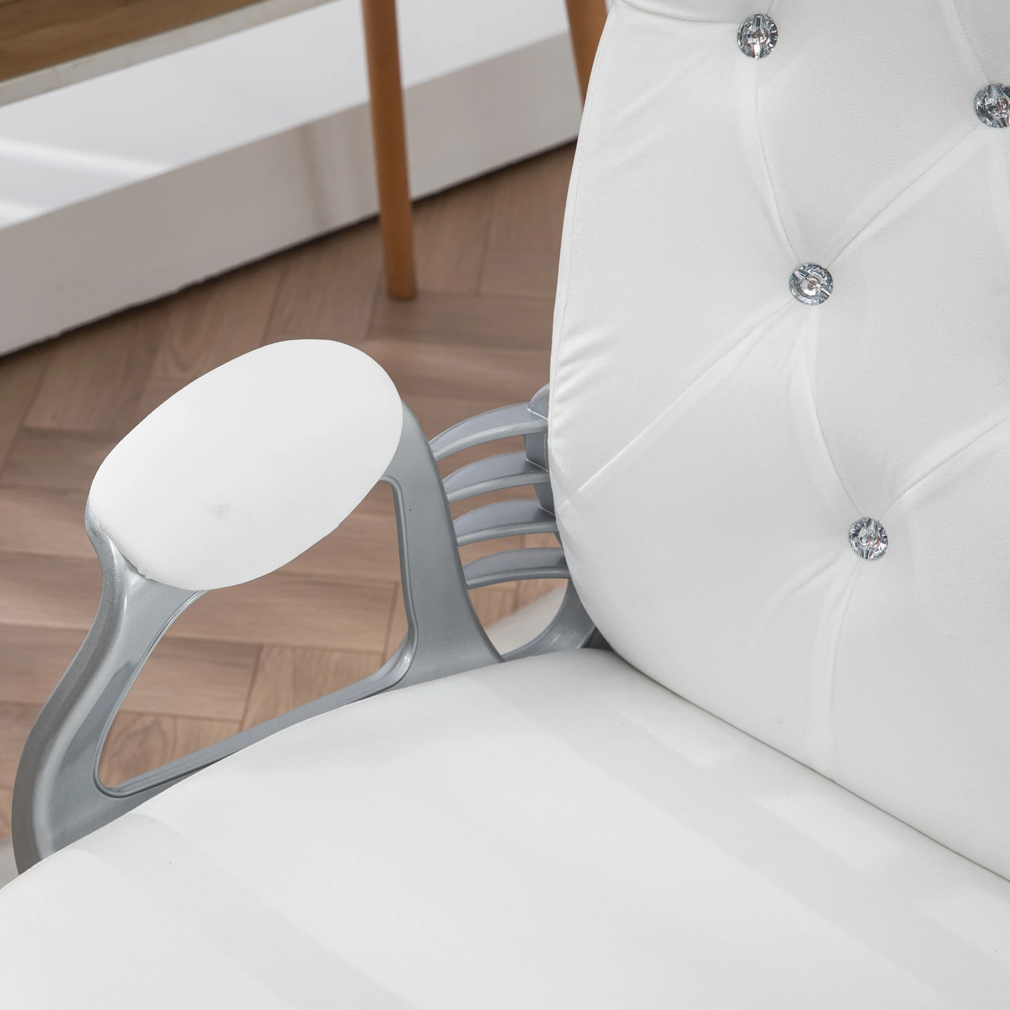 Vinsetto Home Office Chair with Adjustable Height Tilt Function White