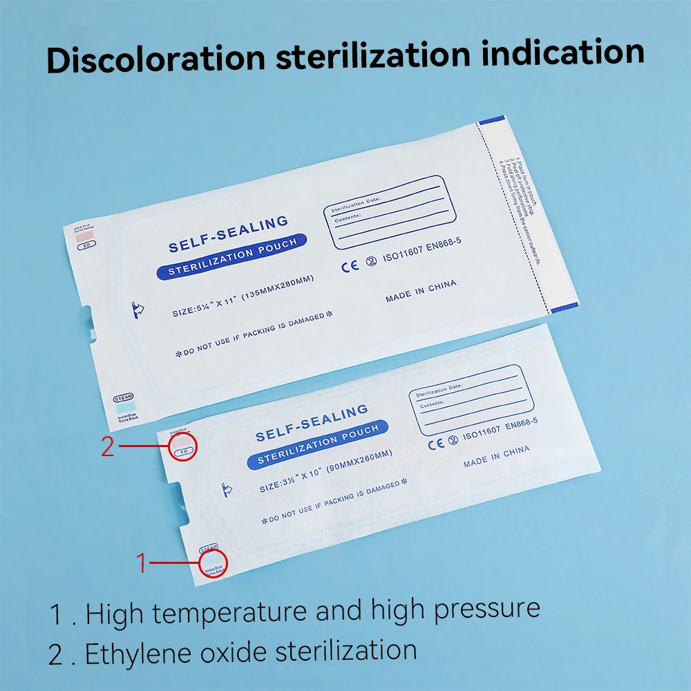 Pochettes de stérilisation jetables auto-scellantes, 5 tailles, accessoires de tatouage, fournitures, sacs propres auto-adhésifs, 200 pièces/sac