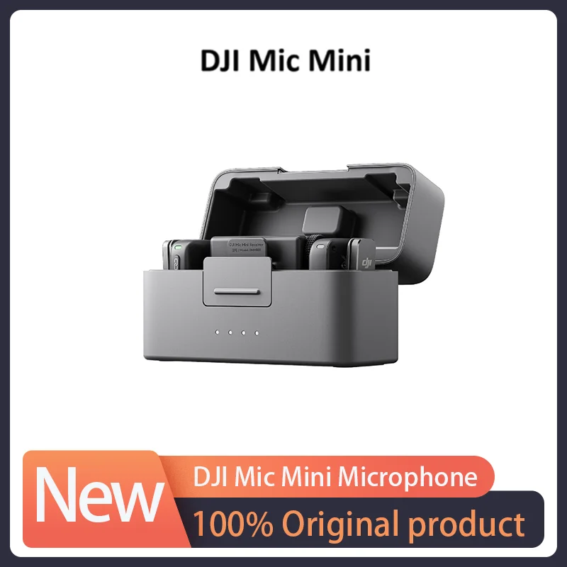 DJI Mic Mini (1 TX + 1 RX) Беспроводной микрофон Сверхлегкий аудиофонический микрофон с шумоподавлением и автоматическим ограничением DJI Mini