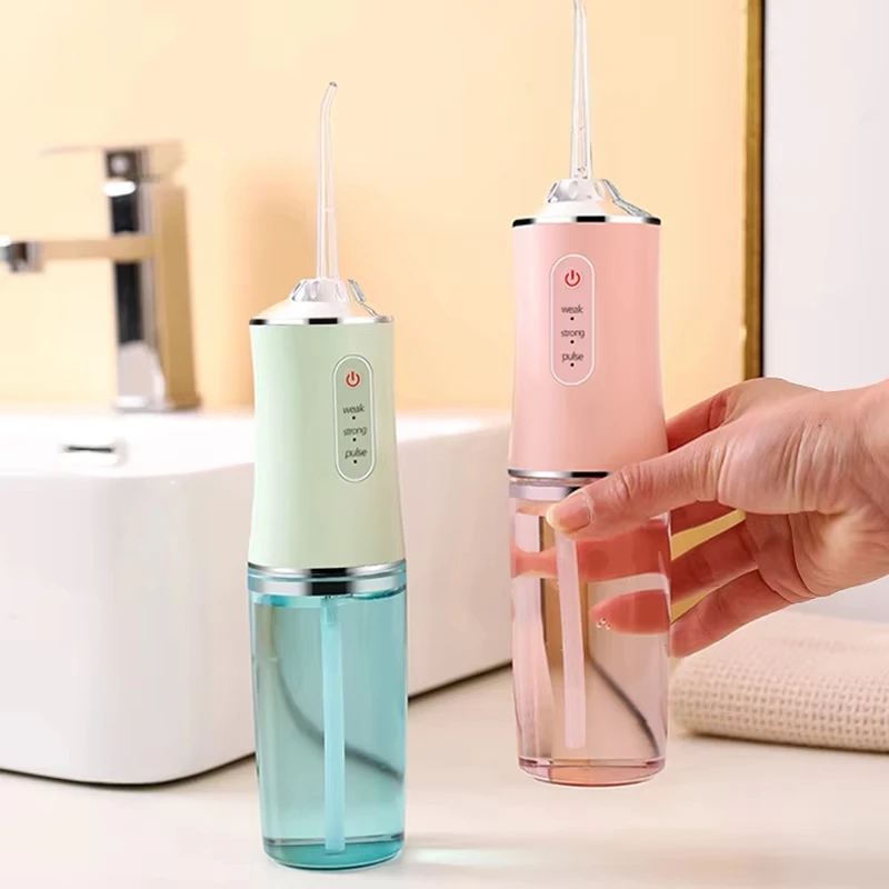 Irrigator ปาก 220ML USB ชาร์จทันตกรรม flosser ทันตกรรมแบบพกพากันน้ํากันน้ํา irrigator ทําความสะอาดฟัน