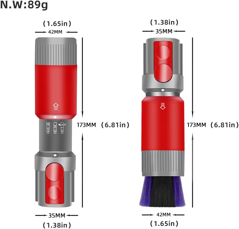 แปรงปัดฝุ่นท่อต่อแบบยืดหยุ่นสําหรับ Dyson Outsize/ V7/ V8/ V10/ V11/ V15 เครื่องดูดฝุ่นทําความสะอาดตัวเองขนแปรงนุ่ม Access
