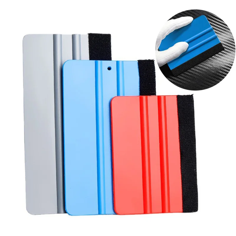 Escurridor de vinilo con borde de fieltro para coche, raspador de vinilo para ventana de vehículo, herramienta aplicadora de escurridor de envoltura de película de tinte, 1 ud.