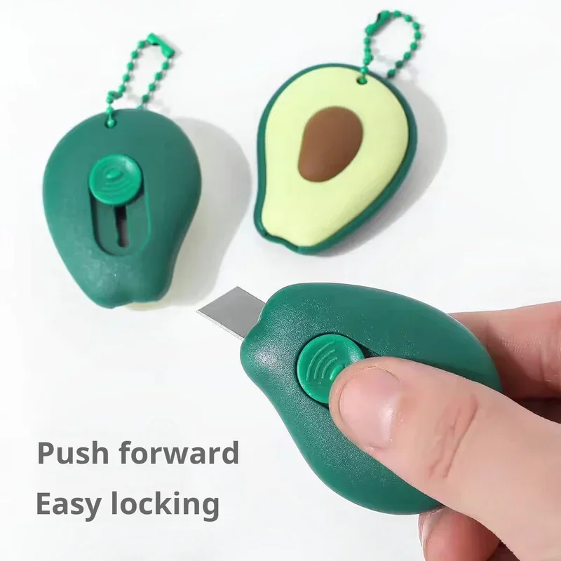 1 PCS/3 PCS น่ารักแบบพกพา Mini มีด Avocado สตรอเบอร์รี่ผลไม้ Art Utility มีด Express กล่องมีดเครื่องตัดกระดาษหัตถกรรมห่อเครื่องมือ