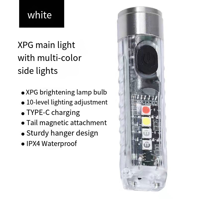 Mini linterna llavero recargable de 1 pieza con múltiples modos y base magnética: ideal para acampar y actividades al aire libre