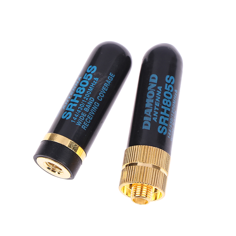 1 peça/2 peças mini antena de banda dupla SMA-M/SMA-F uhf + vhf srh805s acessórios de rádio walkie talkie