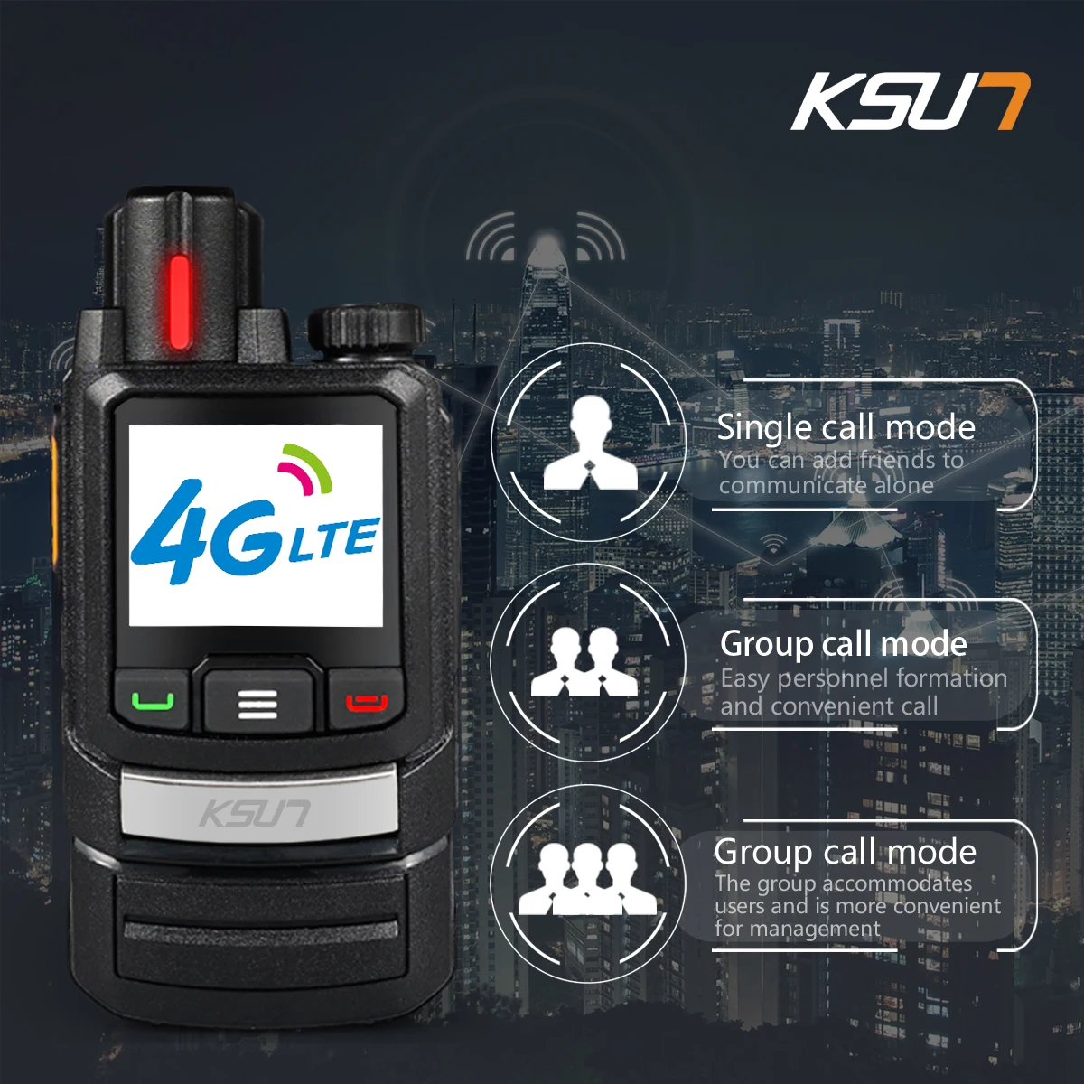 Zello Walkie Talkie 4G SIM Network Radio Station Long Range WIFI KSUT ZL60