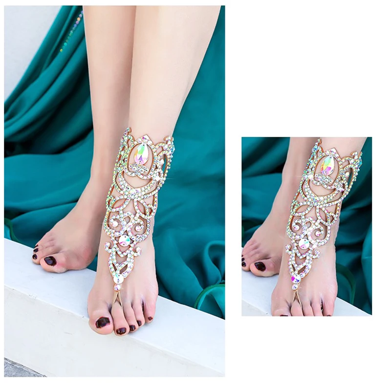 Female Adult High-end Diamond-Studded Bracelet/Anklet Performance Accessories Belly Dance Hand Accessories Or Foot Accessories