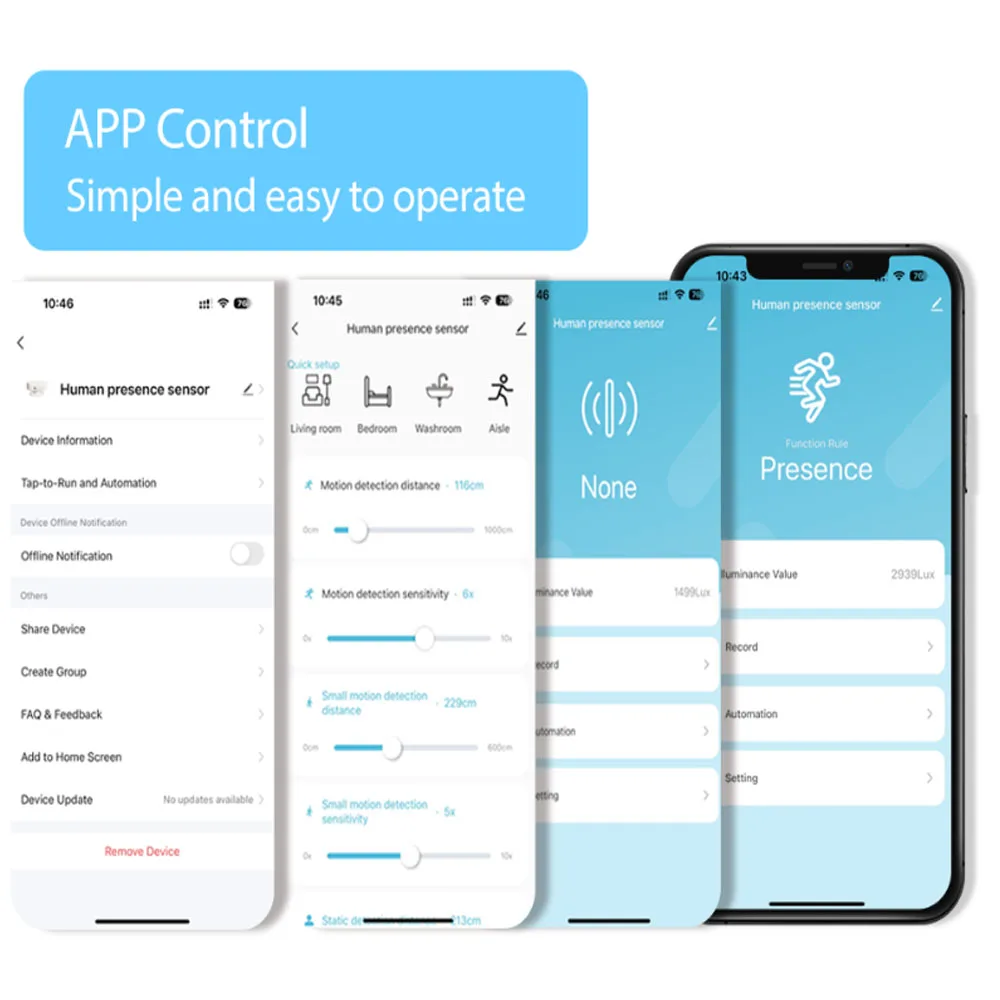Tuya WiFi / Zigbee Menselijke aanwezigheidsdetector, helderheid/afstandsdetectie, slimme menselijk lichaam PIR-sensor Ondersteuning Home Assistant