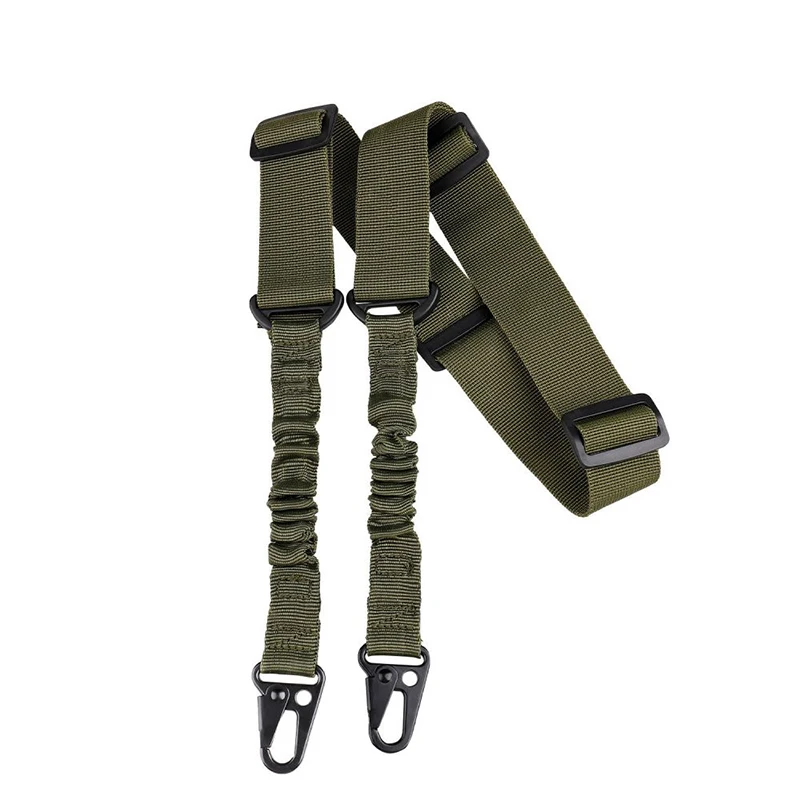 Duurzame nylon geweerriem Heavy Duty Sling voor buitenjacht Sportaccessoires Tactische twee punten Sling Bungee schouderriem