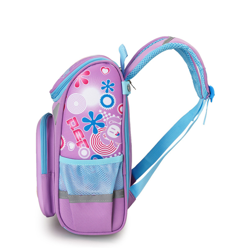 Mochilas escolares con bonitos dibujos de ciervos para niñas, mochilas de nailon púrpura de princesa para niños, mochilas para estudiantes de escuela primaria, mochilas para niños