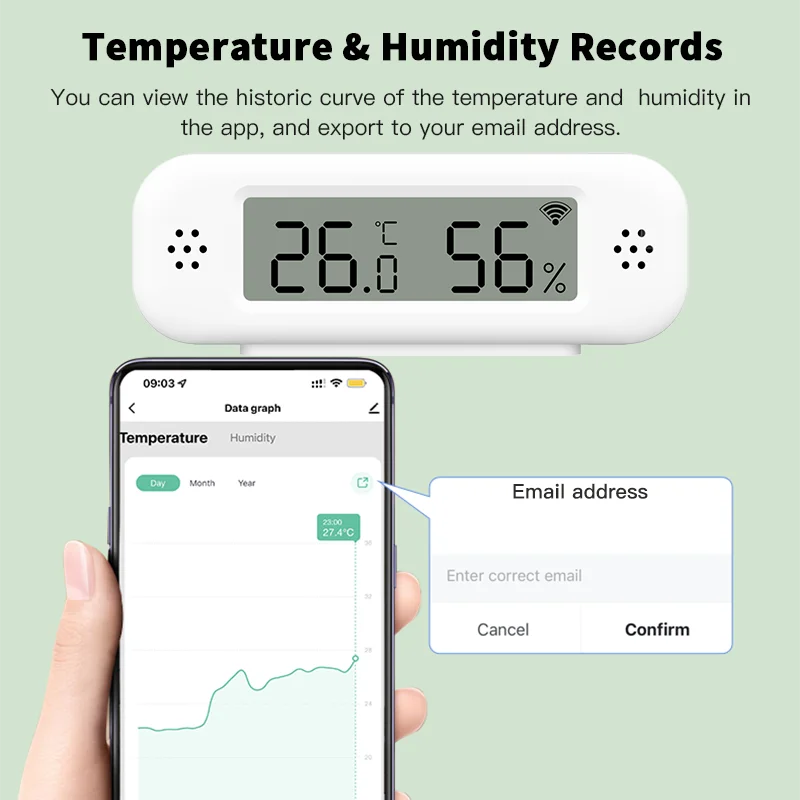 Tuya Zigbee Wi-Fi мини температура и влажность для умного дома термометр гигрометр приложение удаленная работа с Google Home Yandex Alexa