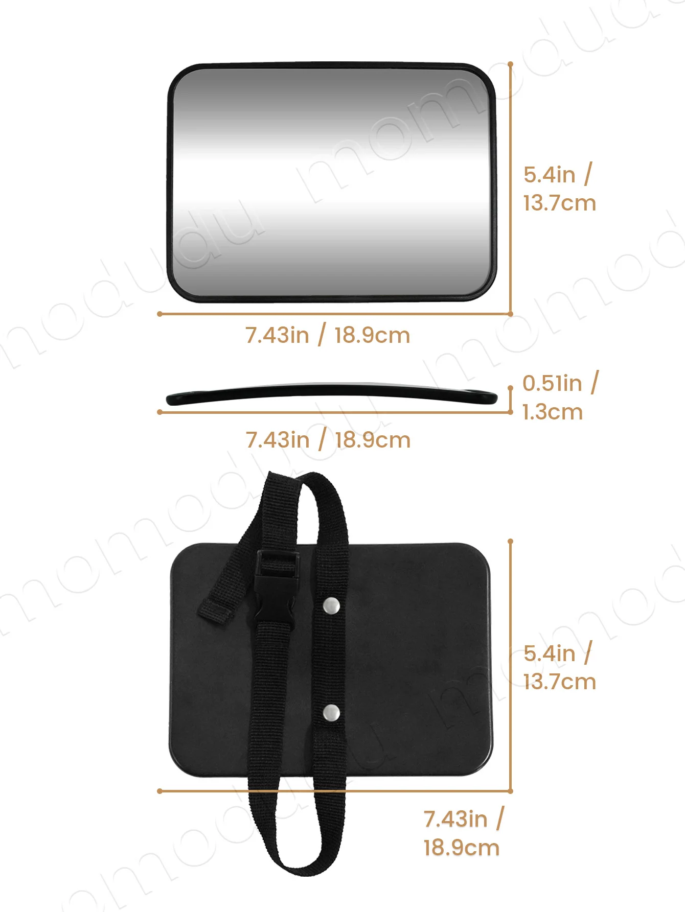 1 PC CRASH ทดสอบและได้รับการรับรอง Shatterproof รถเด็กกระจกสําหรับทารกด้านหลังกว้างขนาดใหญ่ Crystal CLEAR View