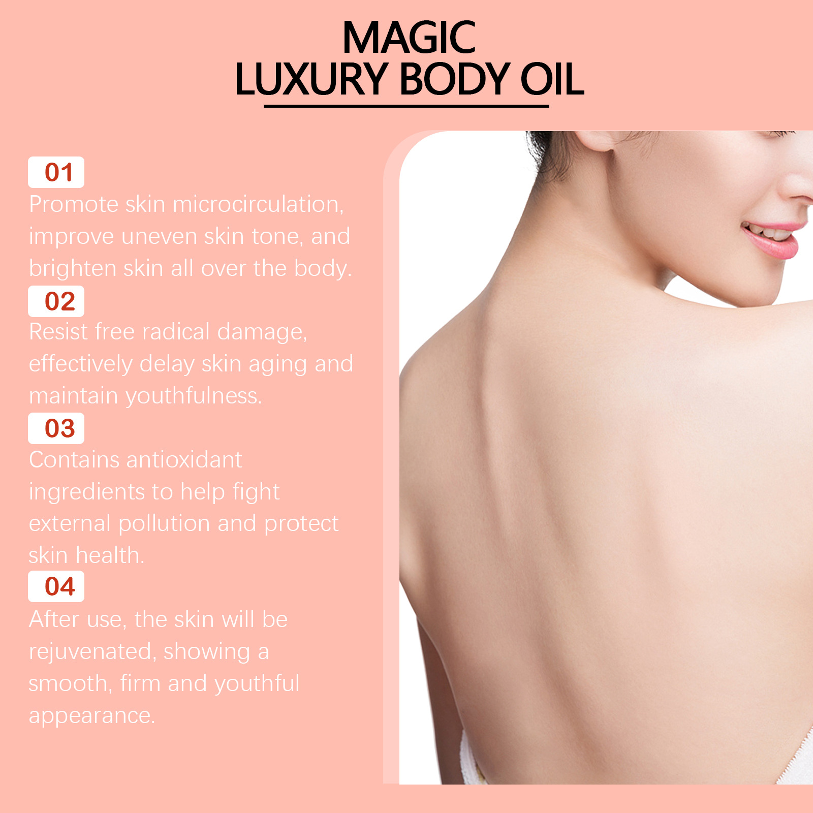 Body Firming Oil Deep Moisturizing Improve Sagging Skin Tightening Increase Elasticity Nourishing Magic Luxury Body Care 100ml