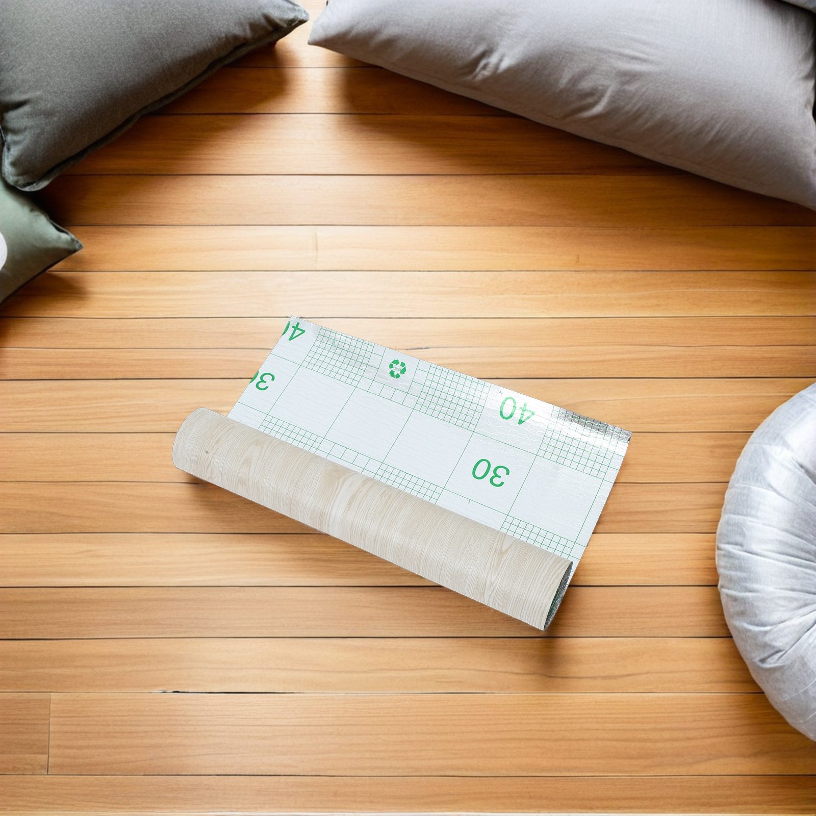 Piso de casca e colagem 300x40cm Rolo de PVC autoadesivo Fácil instalação DIY para espaços comerciais de escritório doméstico