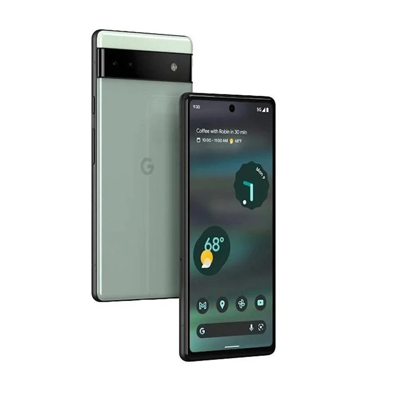 Google Pixel6a 5G CPU Google Tensor Capacidad de la batería 4410mAh SmartPhone Cámara de 12MP Teléfono original usado
