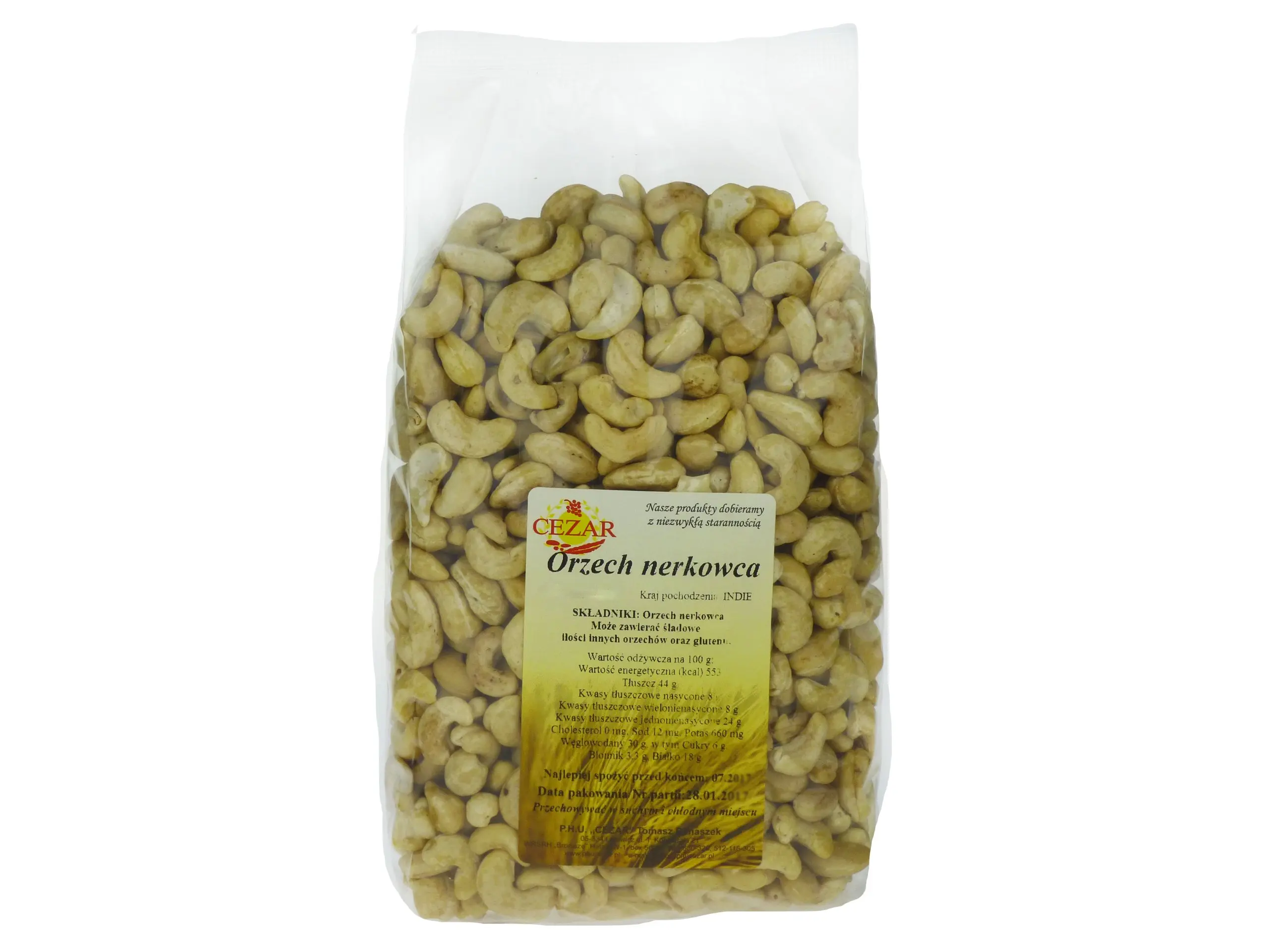 Orzechy nerkowca NERKOWCE 500g nerkowiec orzech