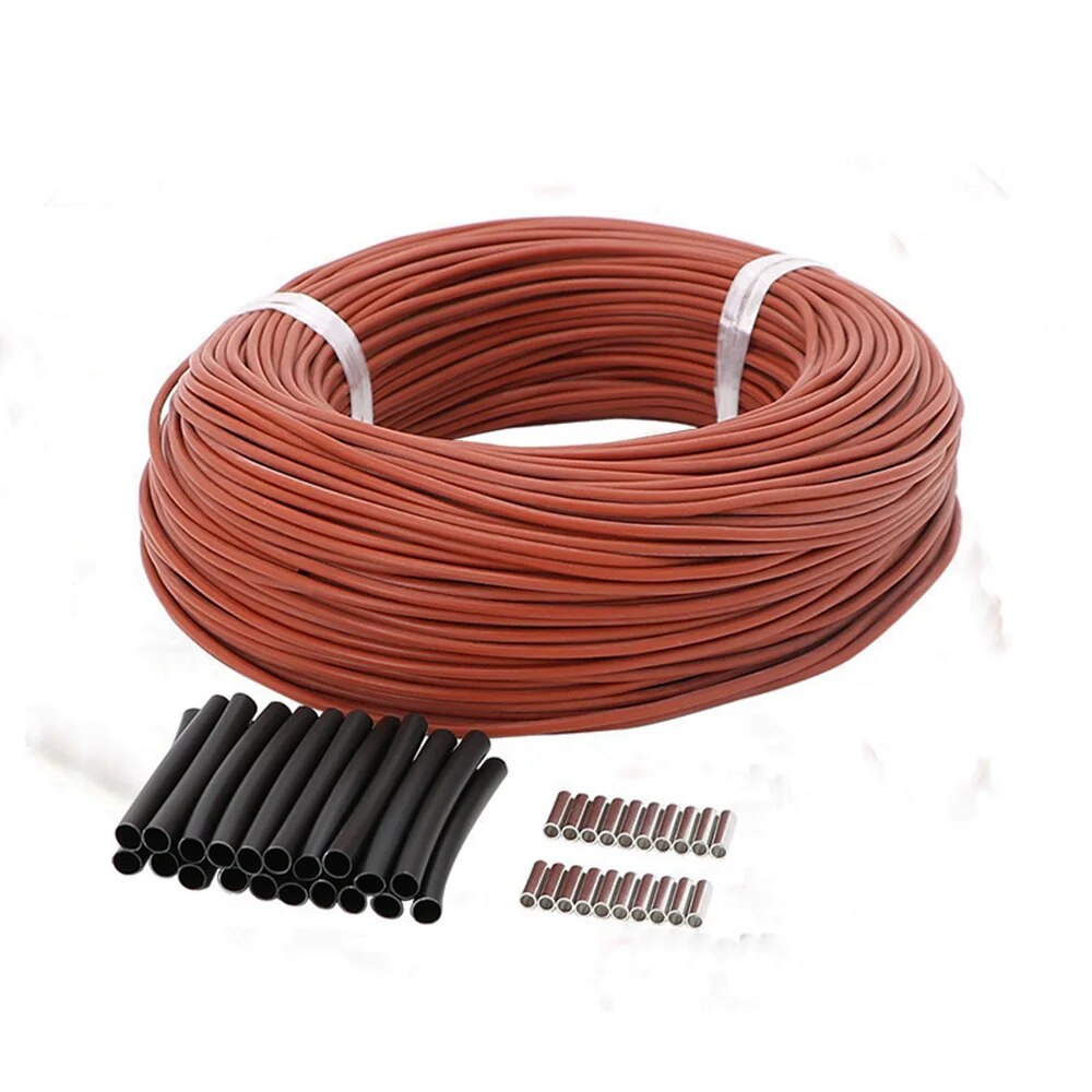 MINCO HEAT 5 ~ 100M Cabo de aquecimento infravermelho de fibra de carbono 12K 33ohm Bobina 3mm± 0,2 Fios para sistema de aquecimento de piso