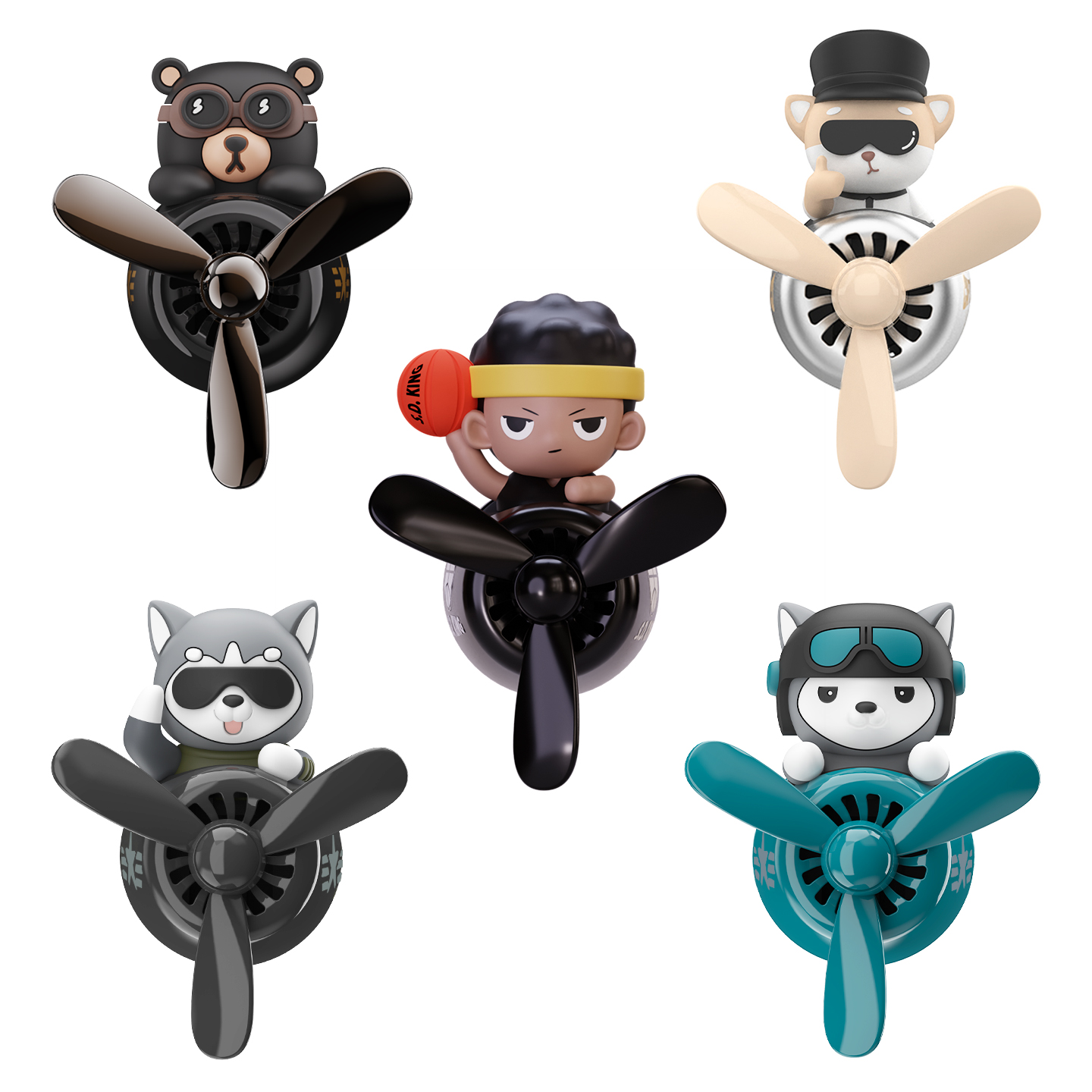 Fragrância sólida des derretendo perfume difusor piloto carro ambientadores ventilação ornamentos acessórios decoração girar hélice avião