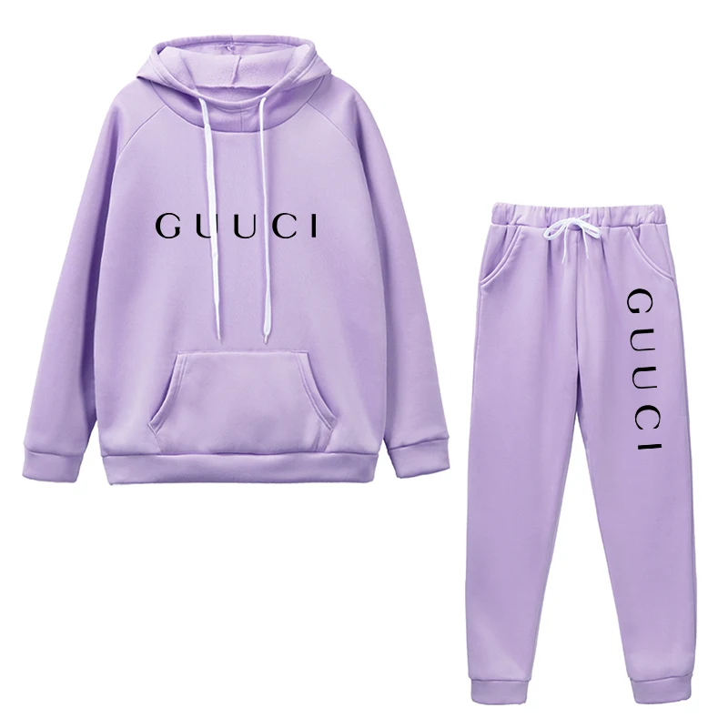 Chándal para mujer, moda informal, sudaderas con capucha, traje, ropa de alta calidad, gran oferta, tendencia Otoño Invierno, conjuntos de pantalones para correr