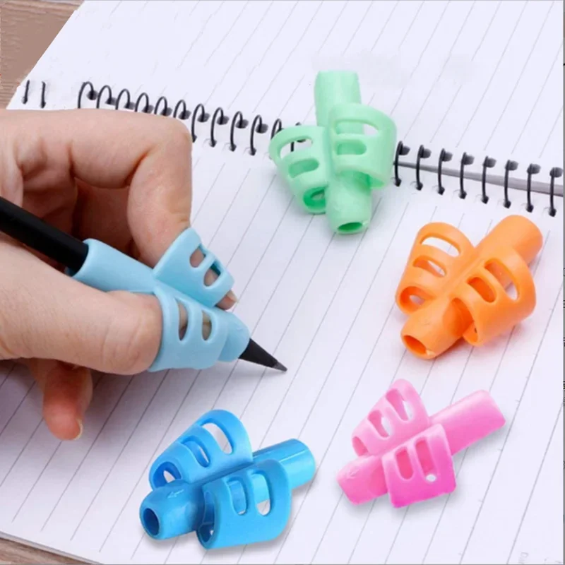 3/6 Trẻ Em Viết Bút Chì Bút Trẻ Em Học Tập Practise Silicone Bút Viện Trợ Nắm Được Tư Thế Thiết Bị Hiệu Chỉnh Cho học Sinh Sinh Viên