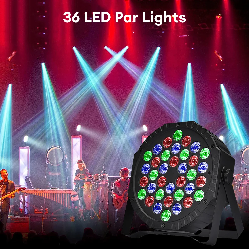 Luz de discoteca profesional DMX RGB 36 LED Par luz KTV Bar fiesta DJ luz de escenario lámpara de proyector LED para boda cumpleaños Navidad