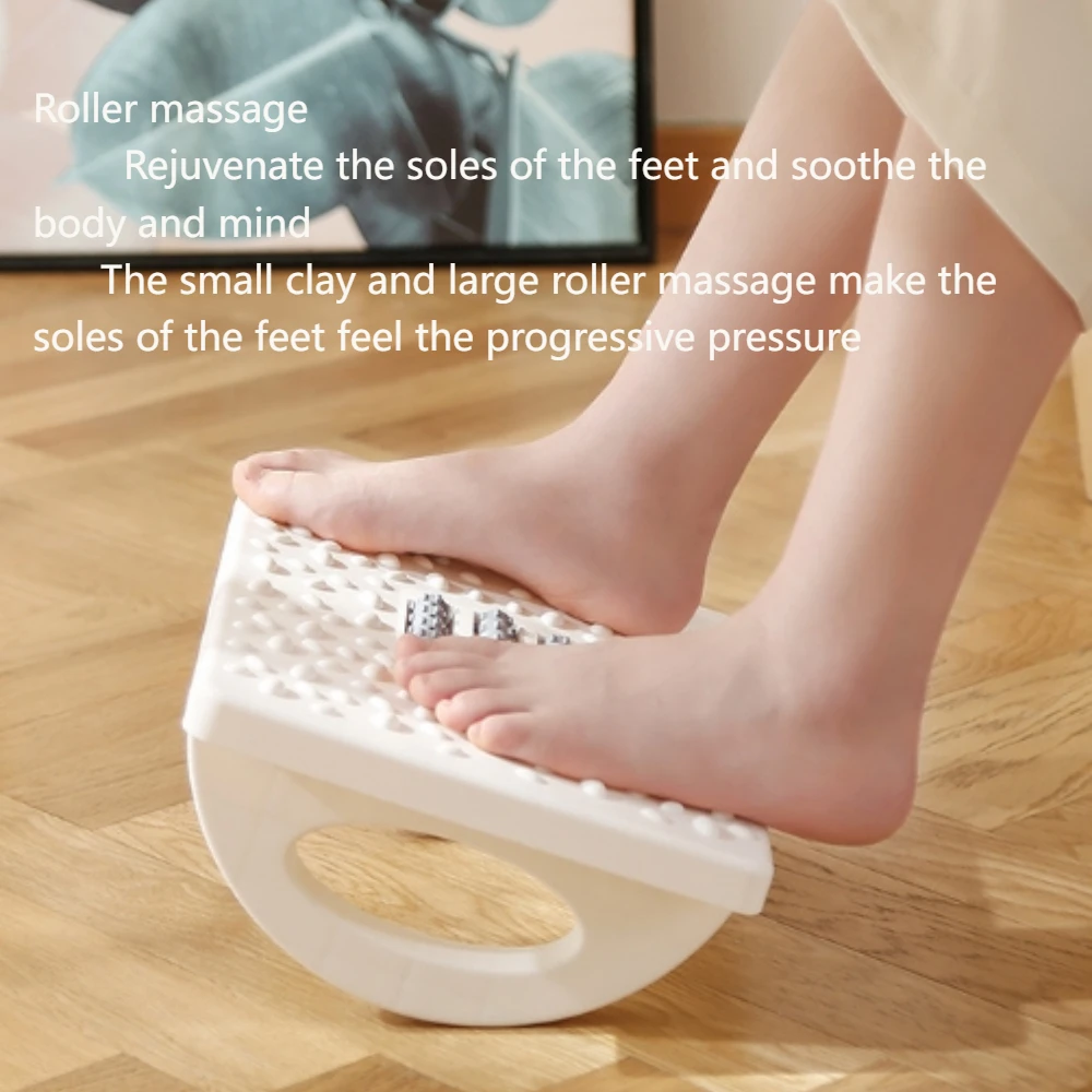 Reposapiés portátil debajo del escritorio, taburete ergonómico con rodillos de masaje, reposapiés para el hogar, oficina, trabajo, envío rápido