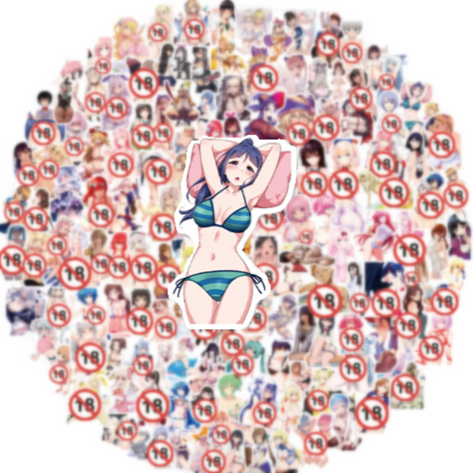 100/200PCS 성인 애니메이션 Waifu 섹시한 헨타이 스티커 자동차 오토바이 벽 수하물 노트북 방수 카와이 스티커에 대한 멋진 데칼