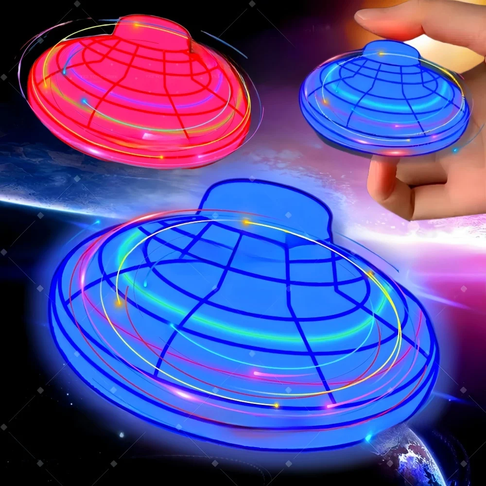 Helicóptero voador mágico giratório ponta do dedo atualização vôo giroscópio voar orb hover bola mini drone aeronaves brinquedos tipo led brinquedo crianças presentes