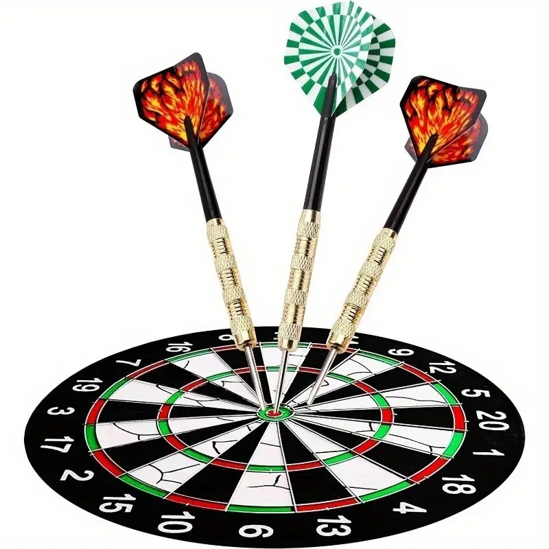 18 unidades/conjunto de combinação de dardos profissionais com pontas de aço, precisão durável e melhorada, adequada para treinamento e competição