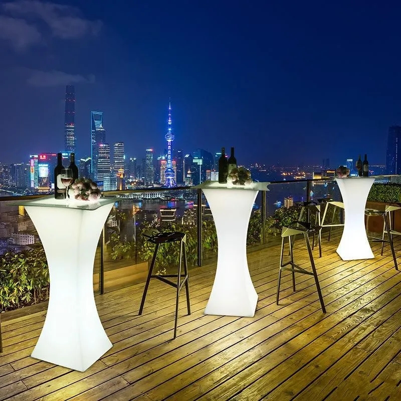 Tabouret de café-bar lumineux pour fête, table de bar LED, éclairage proxy, fournitures rigour, 16 couleurs, nouveau