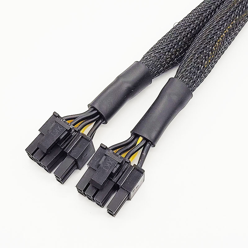 PCI-E 8p a 2x8p 8p hembra a doble 6 + 2 macho GPU tarjeta de vídeo gráfica Cable de extensión de alimentación de minero Cable 18AWG
