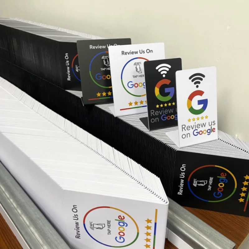 13.56mhz programável google revisão cartão nfc estação mesa nfc google comentários exibir cartão de dobra suporte de marca