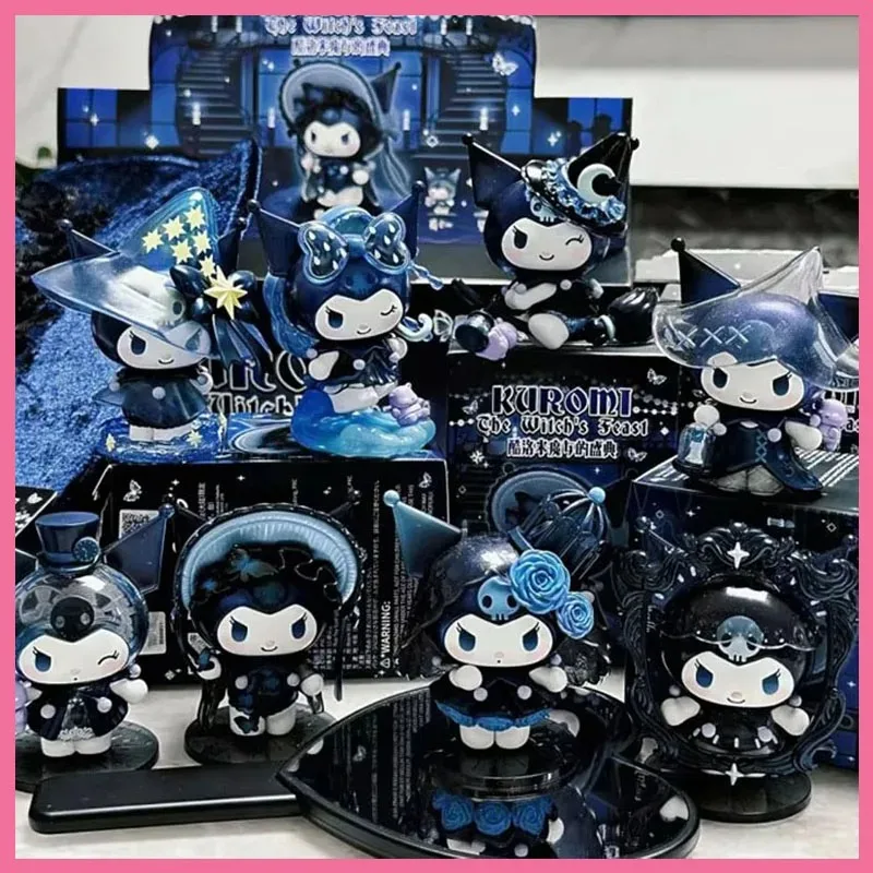 1 Lalka Sanrio Kuromi Witch Collection - Ręcznie robione mini statuetki odpowiednie na Halloween i Boże Narodzenie - Dekoracja wisząca na biurko i w samochodzie