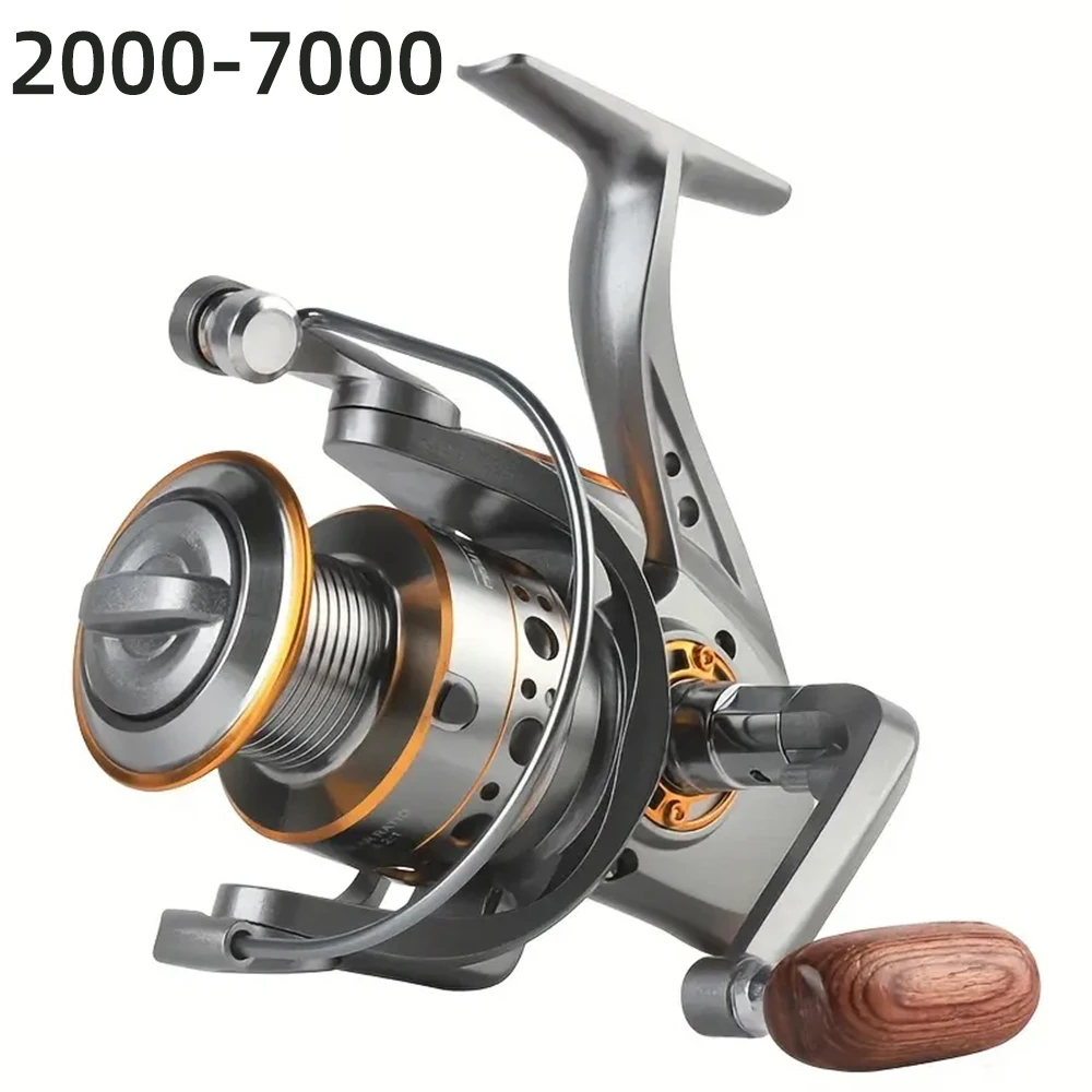 BILLINGS DC 1000 ~ 7000 Series, relación de engranaje 5,2: 1, arrastre máximo de 26LB, carrete de Metal CNC, carrete de pesca giratorio, para agua dulce y salada