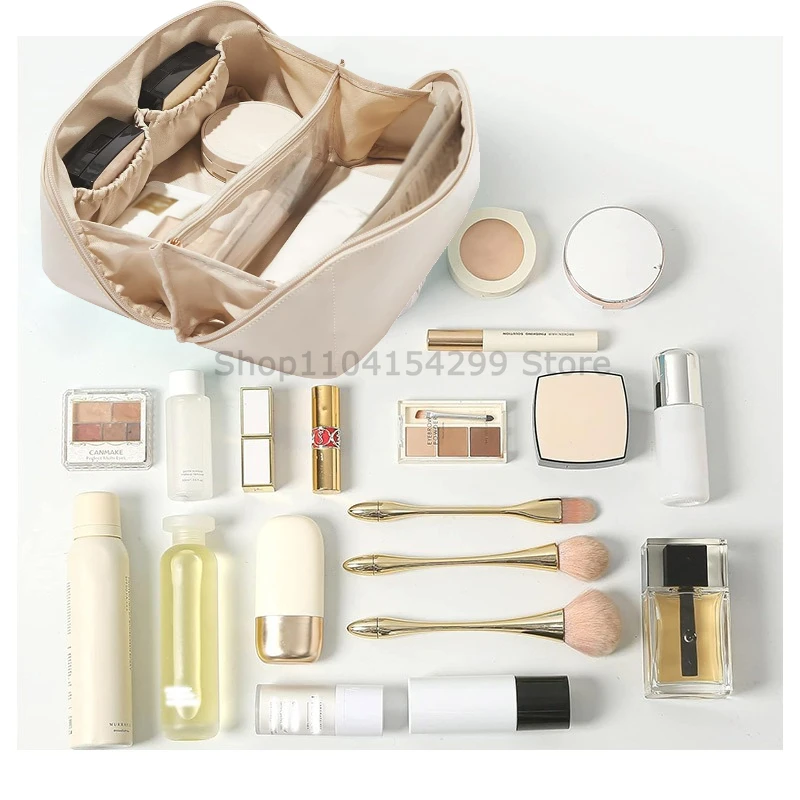 Organizador de maquillaje, kit de aseo femenino, estuche de maquillaje, bolsa de almacenamiento, caja de lujo para mujer, bolsa de cosméticos, bolsa organizadora para viaje con cremallera